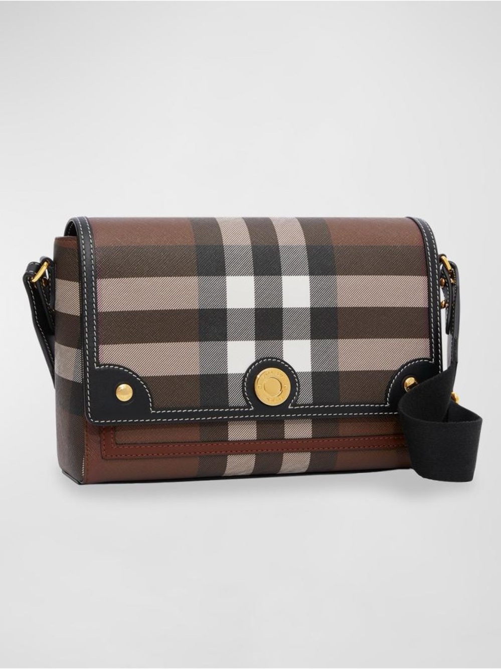 Burberry Note Giant Check E-Canvas Crossbody Bag - Picture 2 of 14